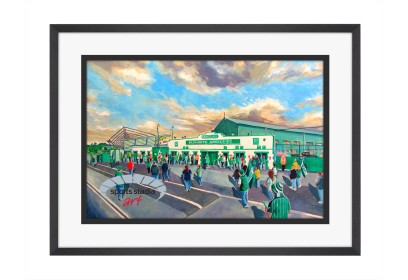 Home Park Stadium 'Going to the Match' Fine Art Print - Plymouth Argyle FC